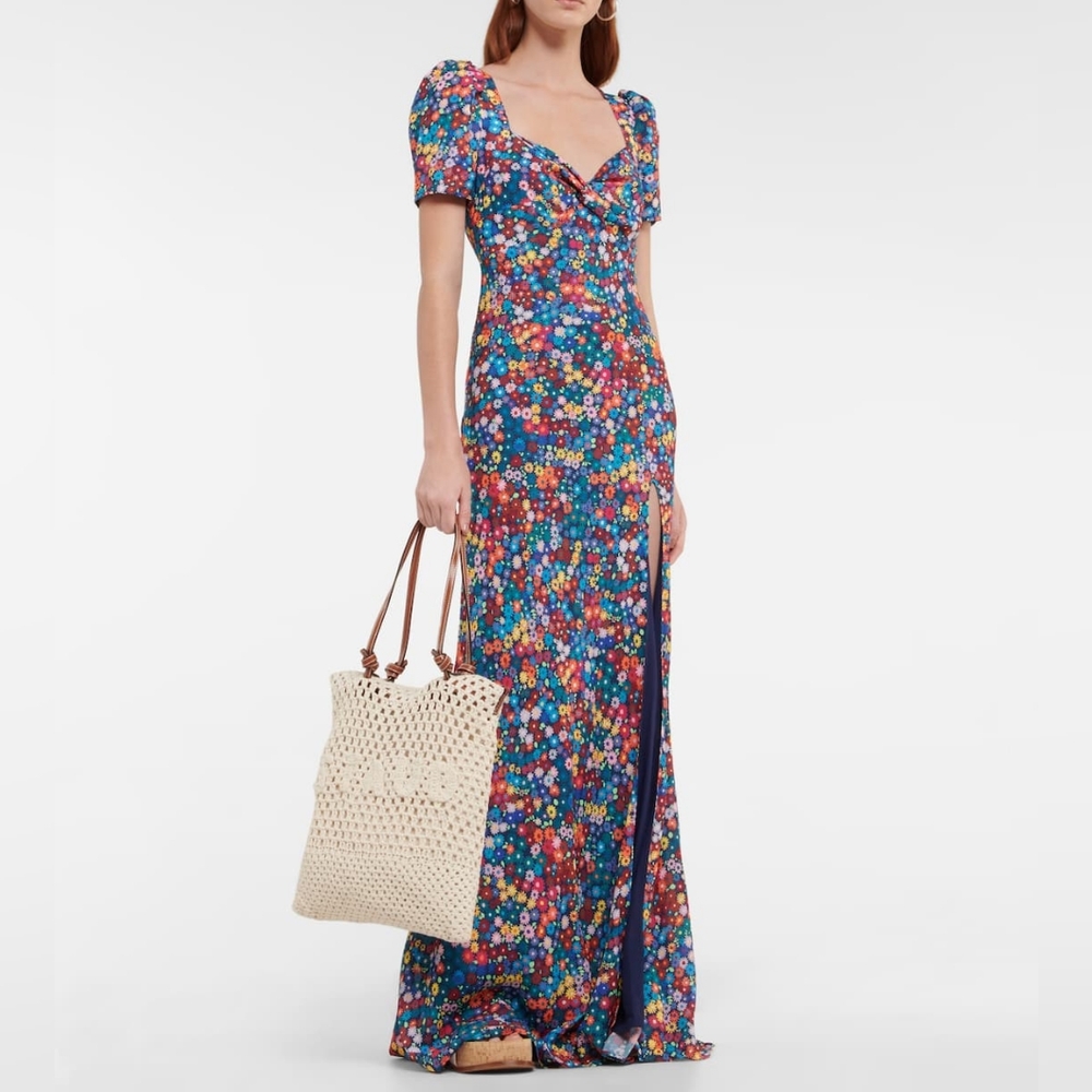 STAUD Lea Maxi Dress in Rainbow Flower Market Size 2
